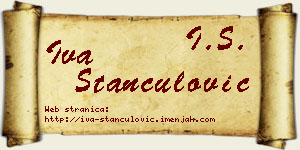 Iva Stančulović vizit kartica